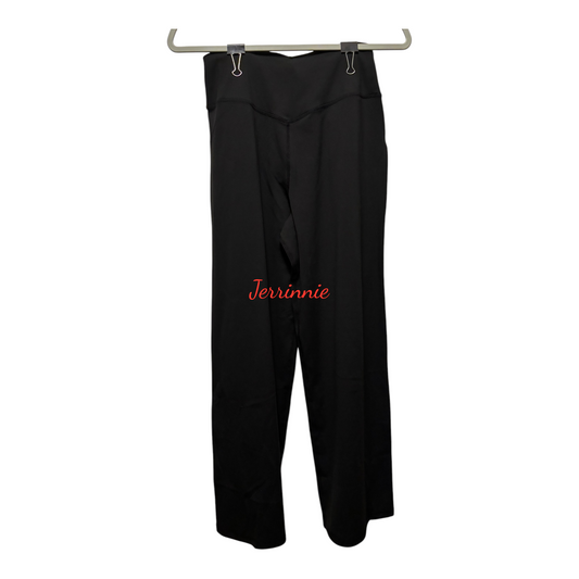 ESOFT Women's Large Active High-Rise Wide Leg Pants Yoga Pockets Black