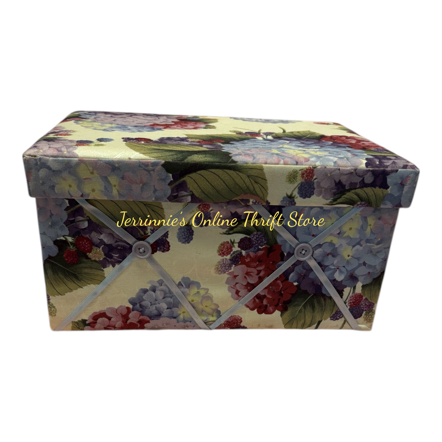 Vintage Fabric-Covered Storage Boxes