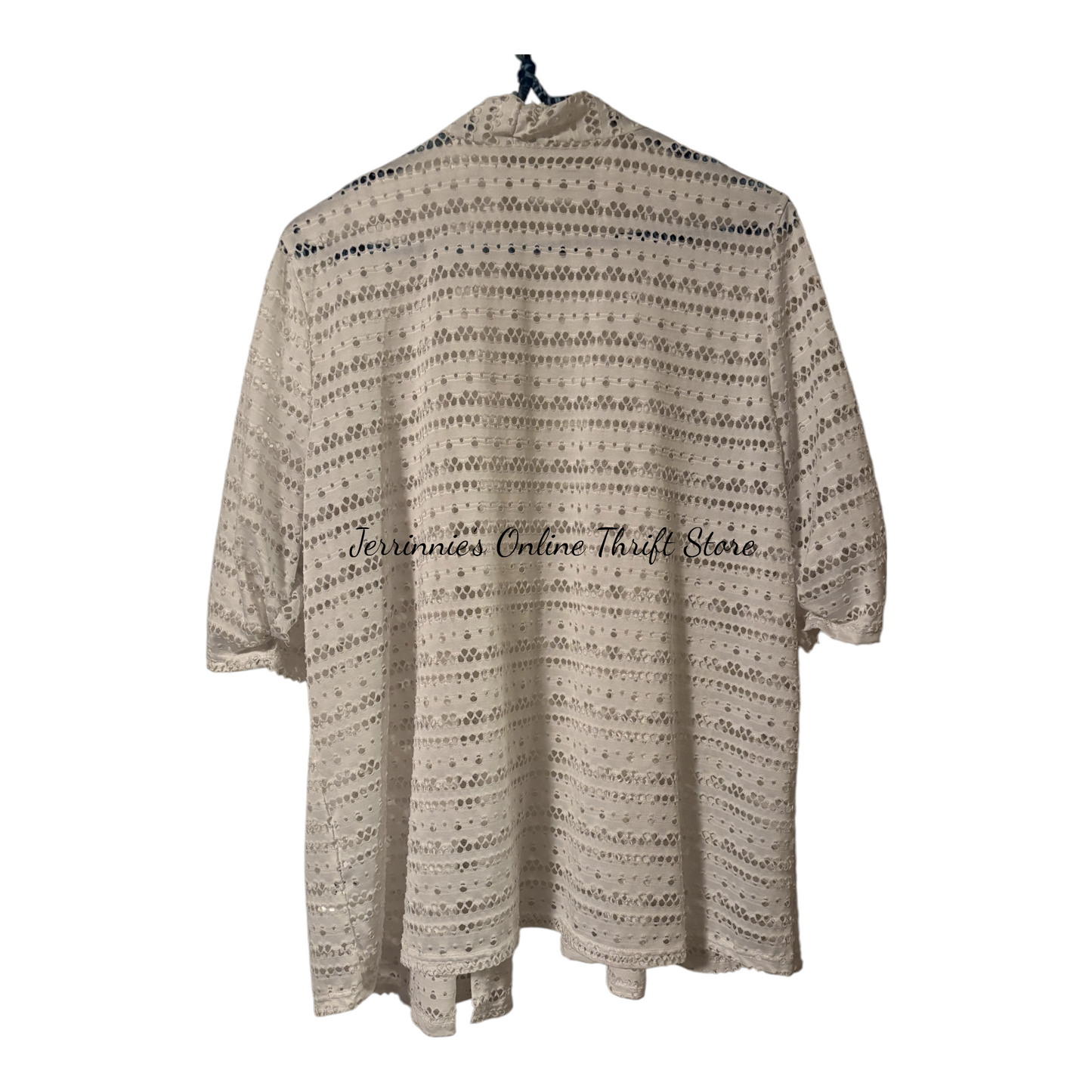 Open Front Knit Cardigan White