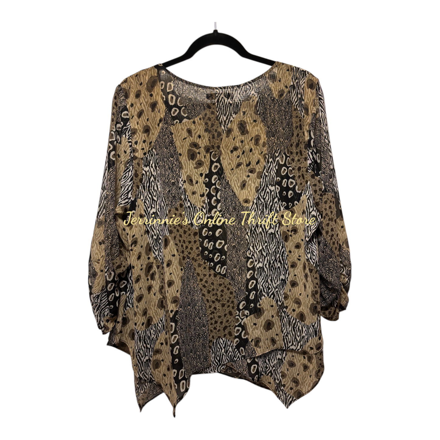 Style & Co Ladies Large Animal Print Sheer