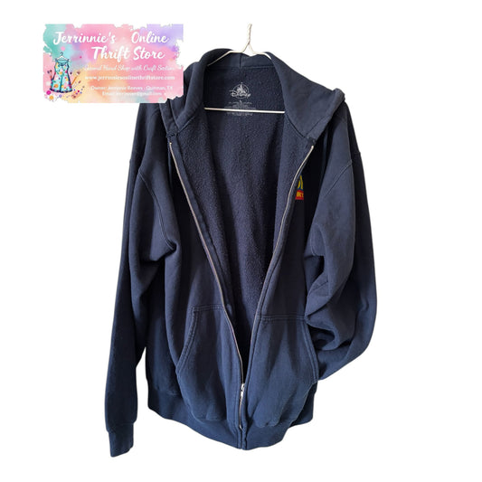 Disney Pixar Toy Story Blue Full Zip Long Sleeve Fleece Hoodie Large