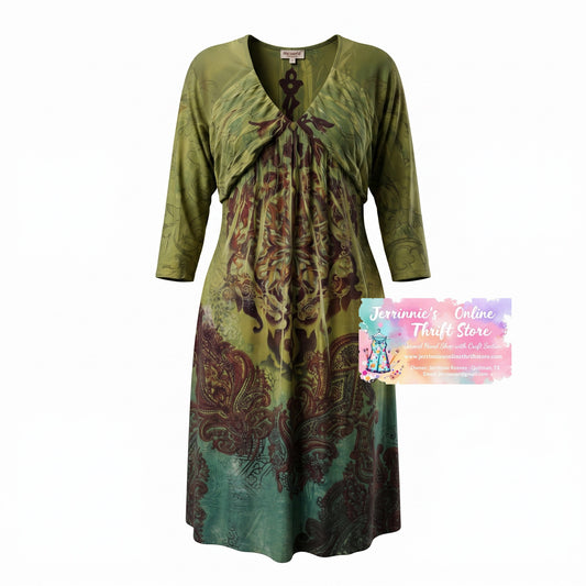 One World Paisley Print Dress XL