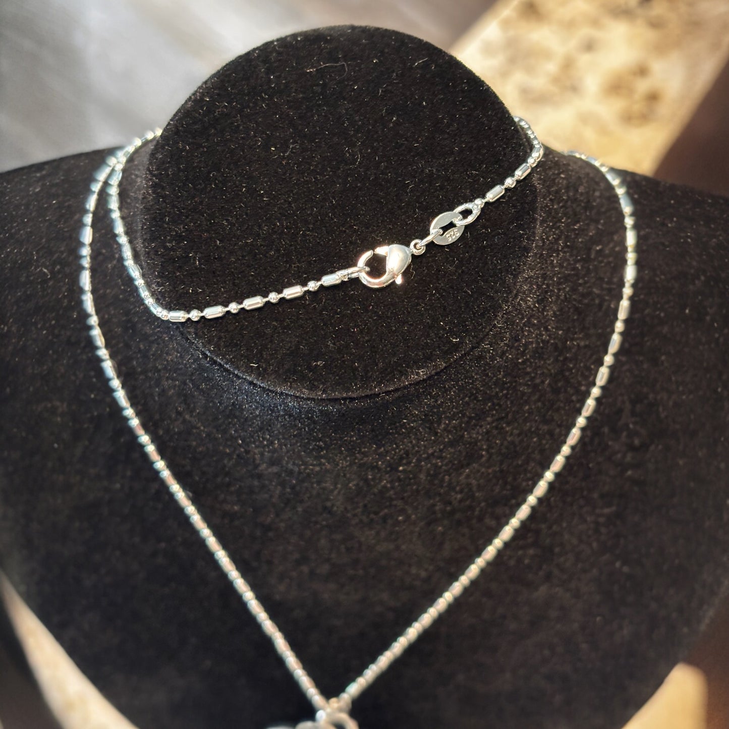 Silver Filigree Snap Pendant Necklace — 24 in. Chain
