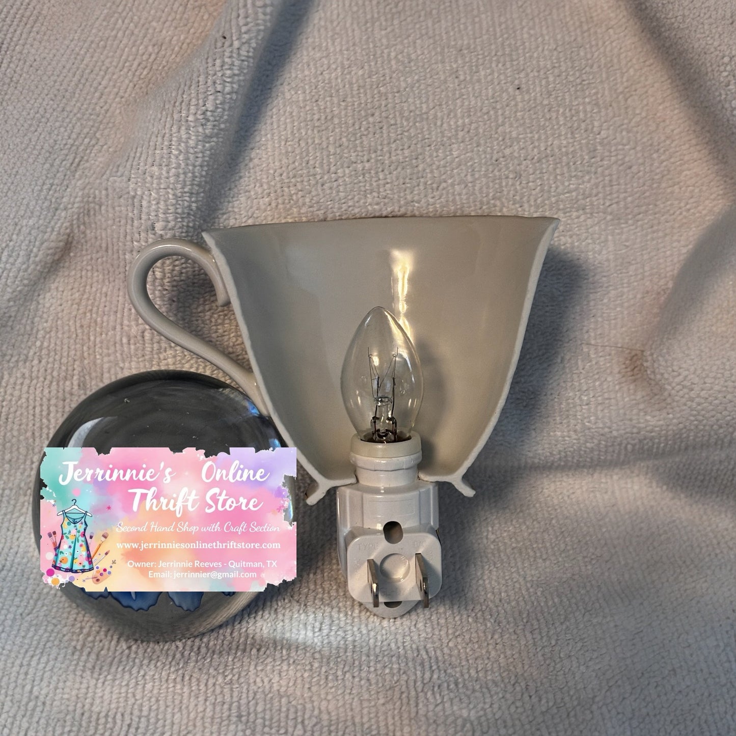 Vintage Bavarian Handcrafted Teacup Night Light
