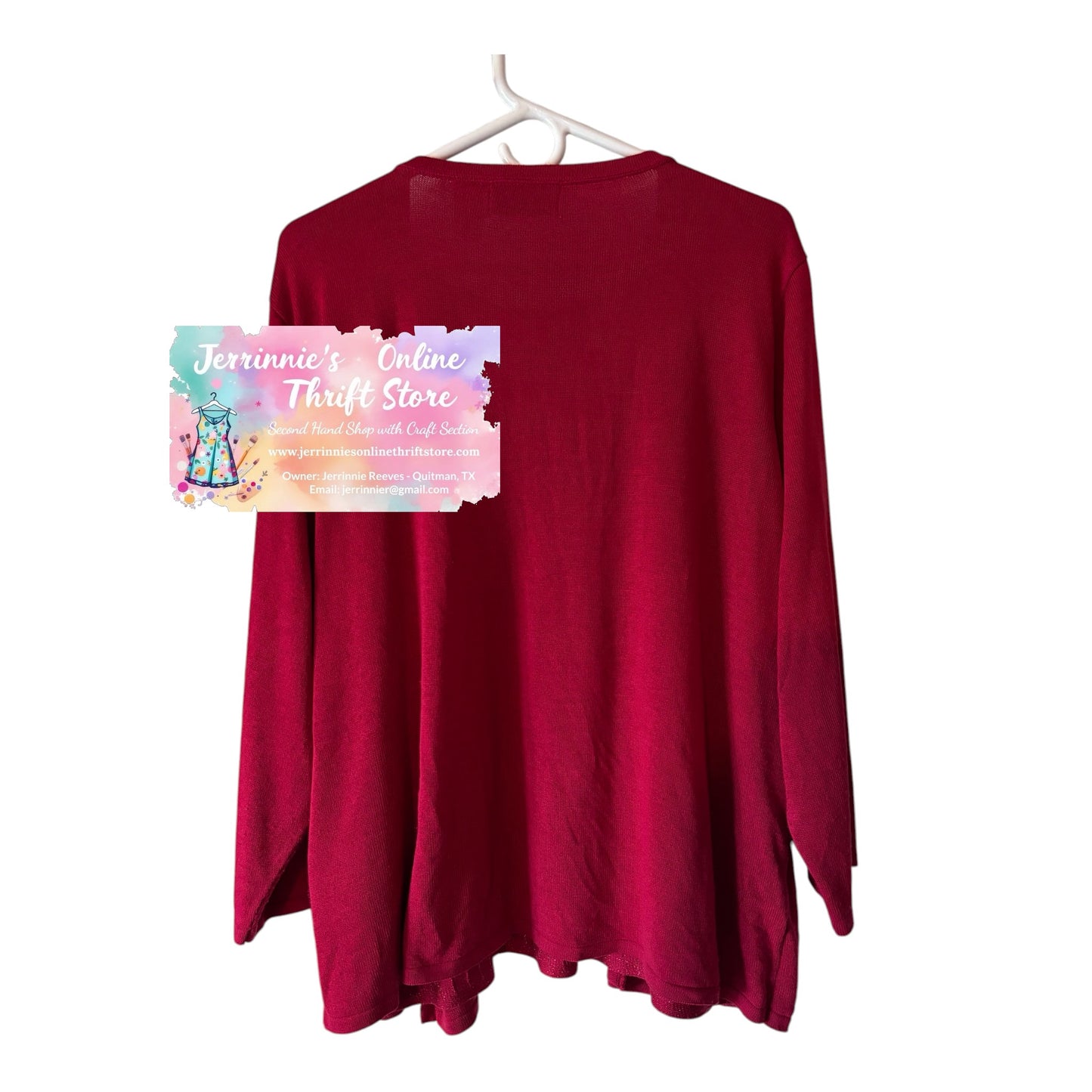 Alfred Donner Red and Gold Twinset Sweater 2X