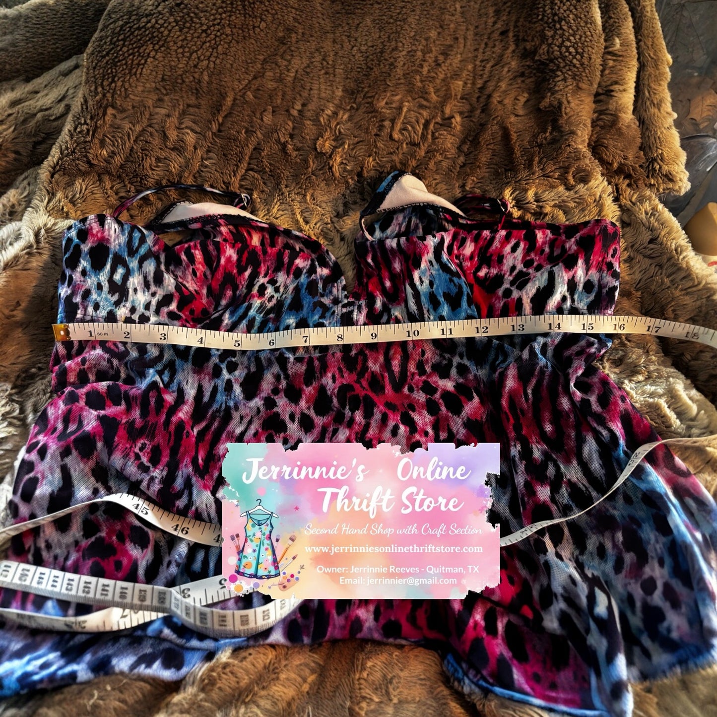 Animal Print Spaghetti Strap Cami Top – Multi-Color