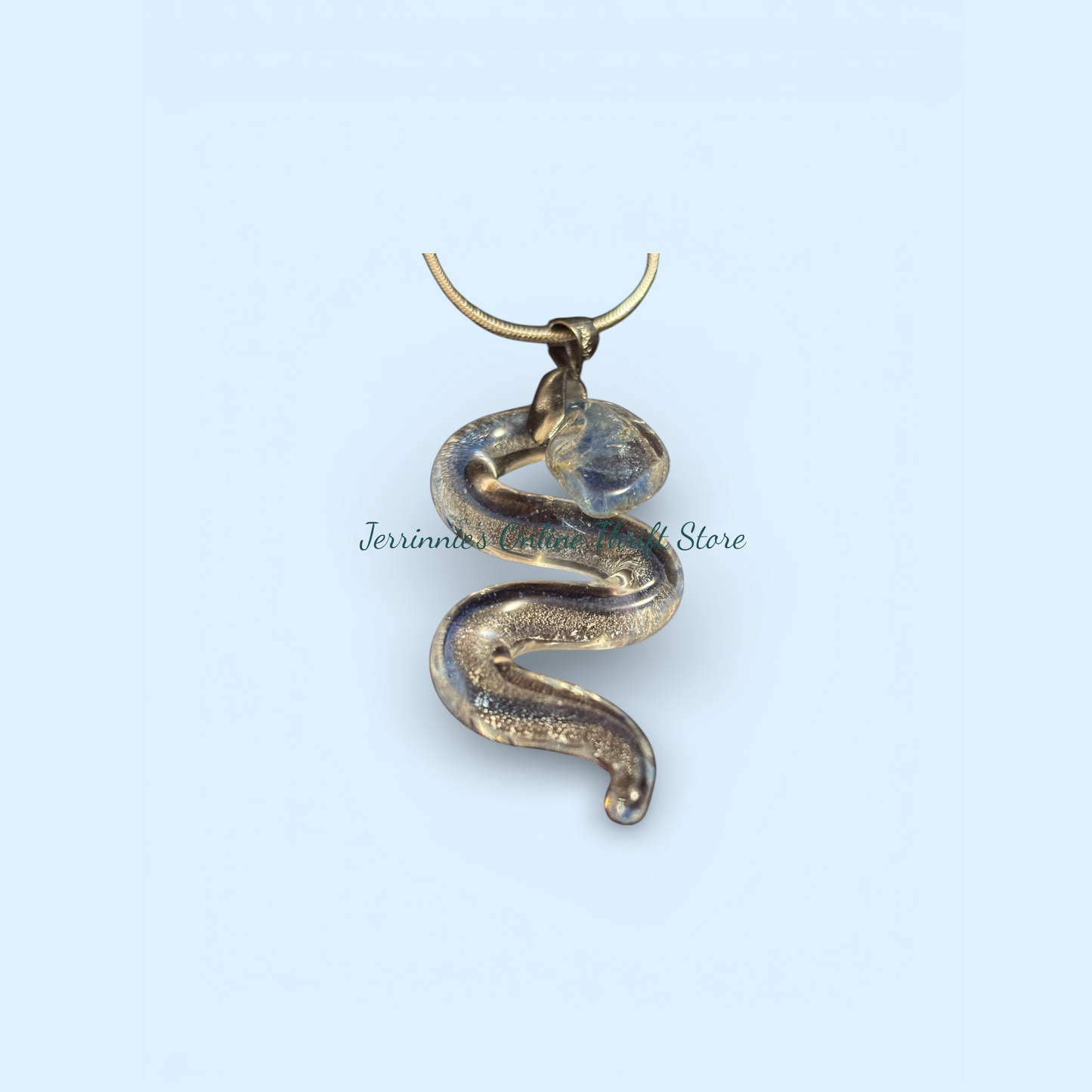 Snake Blown Glass Pendant