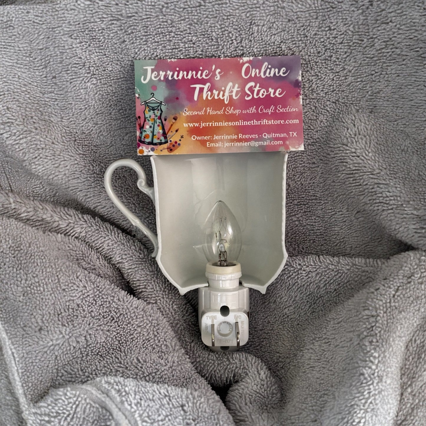 Haviland Limoges Floral Branch Tea Cup Night Light
