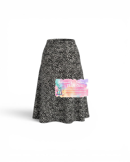 Double Take Leopard Print Midi Skirt 2X