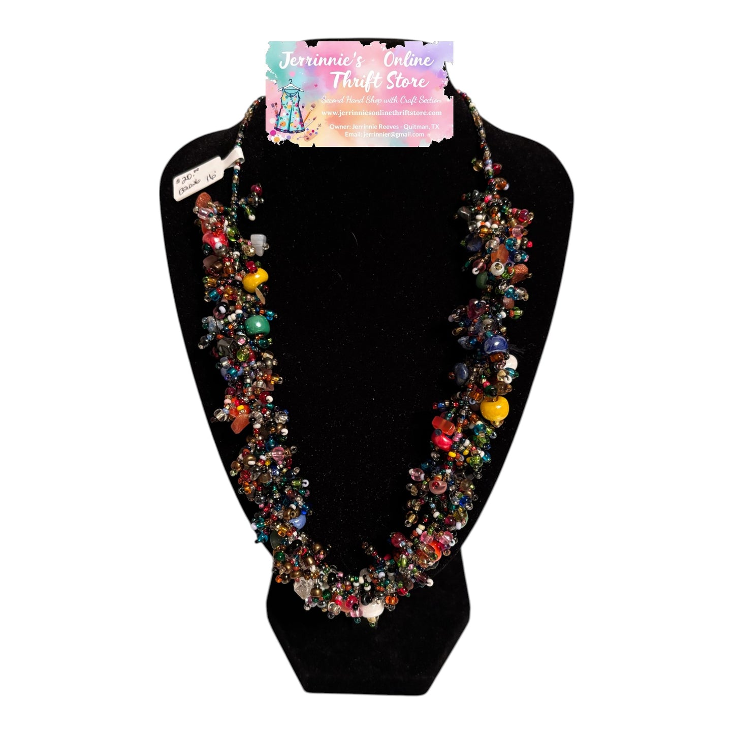 Multicolored Hand Beaded Necklace B2026