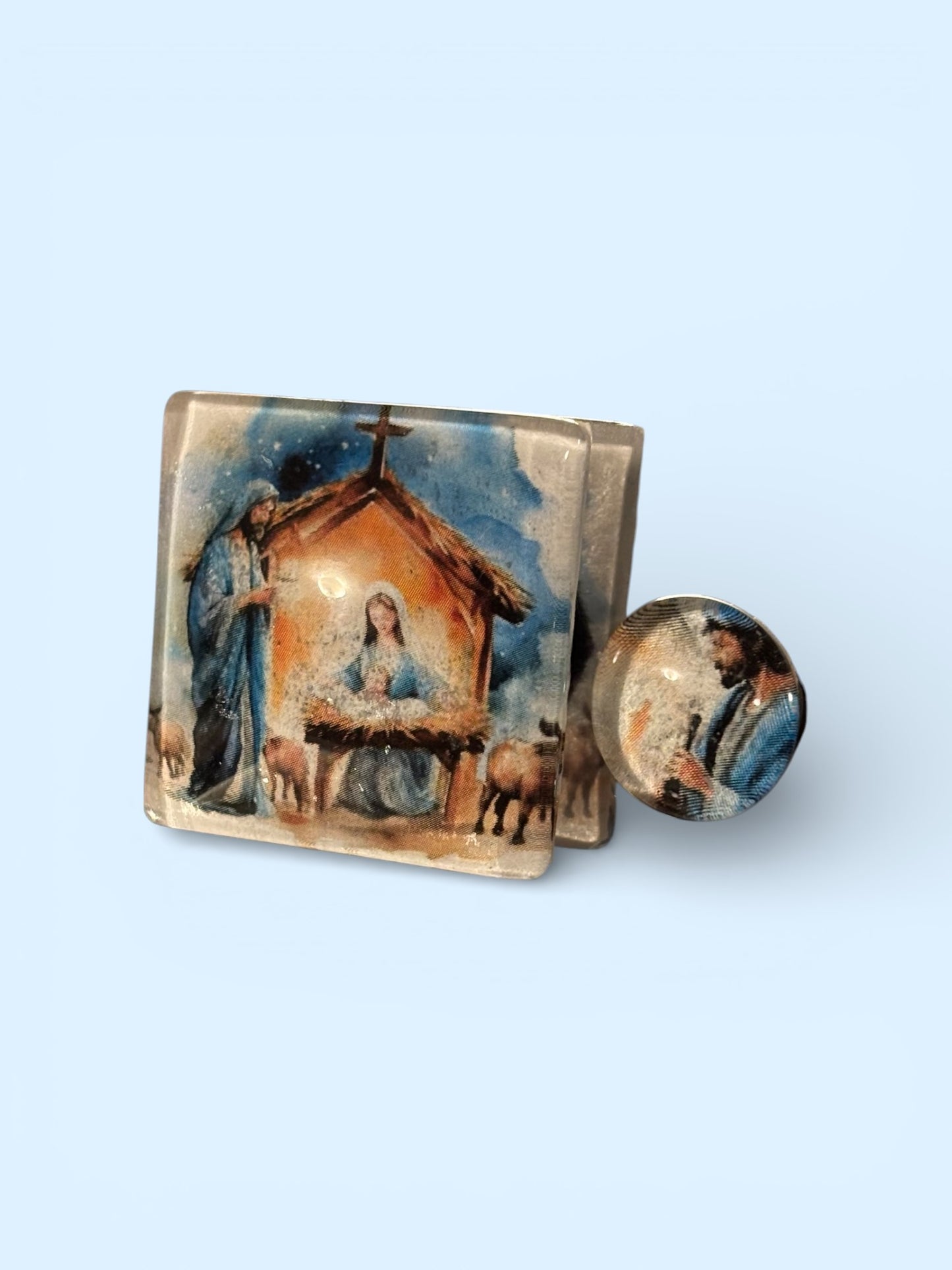 Handcrafted Porcelain Magnets Set of 2A